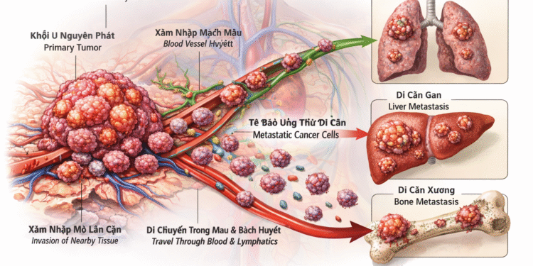 Tế bào ung thư di căn – Chuyển nhà không bao giờ đi một mình
